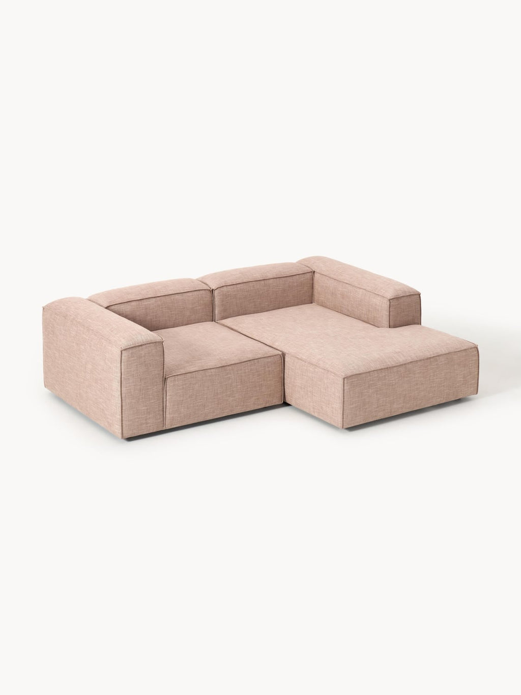 Lennon Modular Corner Sofa (2-seater) in Linen Blend — Warm Grey