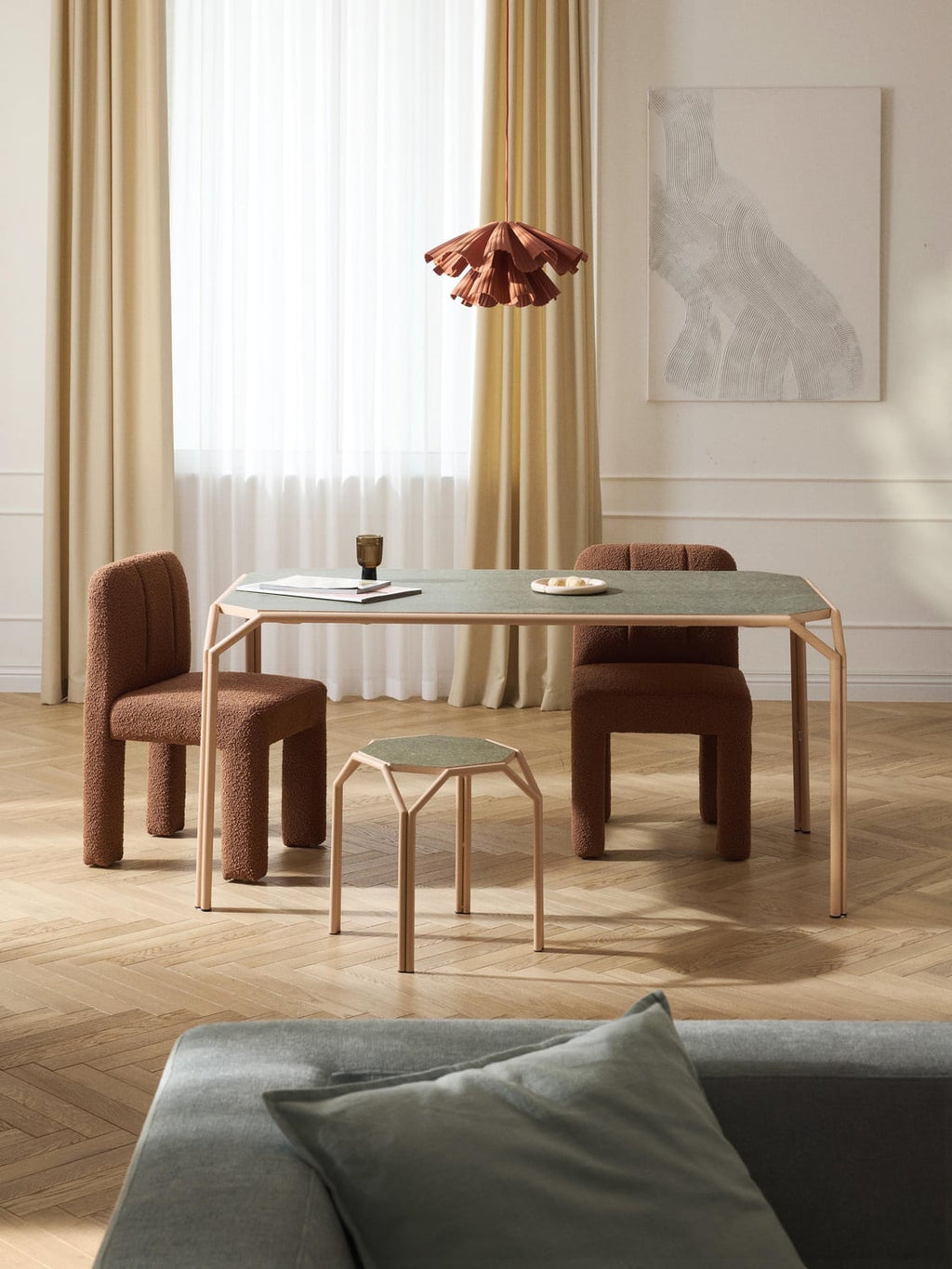 Danilo Dining Table, in various sizes — Light Grey