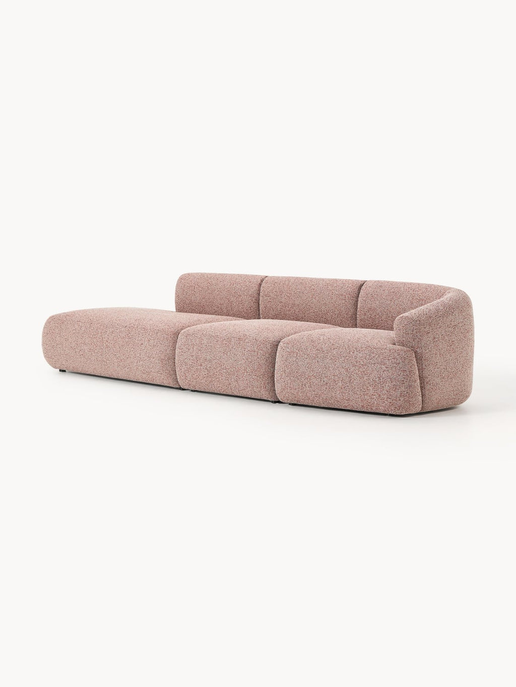 Sofia Modular Bouclé-Chaise (2-seater) — Warm Grey