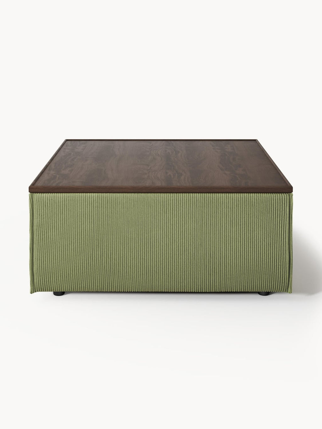 Lennon Sofa Ottoman in Corduroy with Storage — Olive