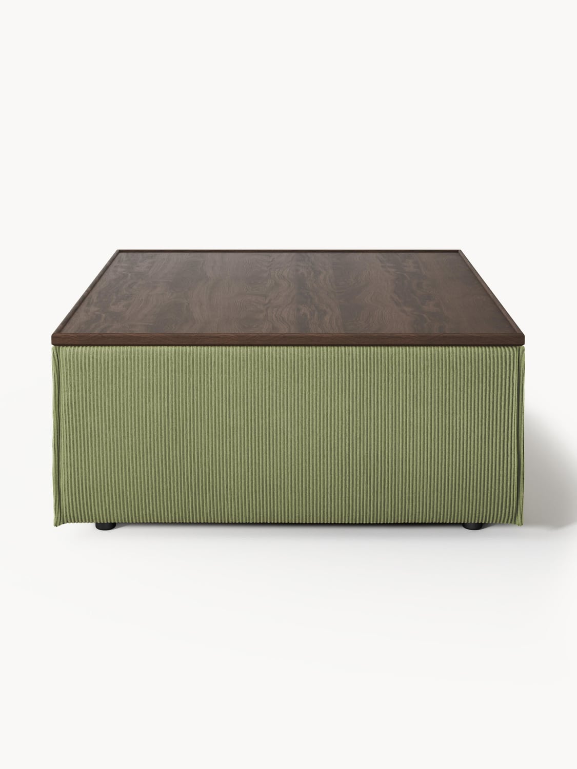 Lennon Sofa Ottoman in Corduroy with Storage — Olive