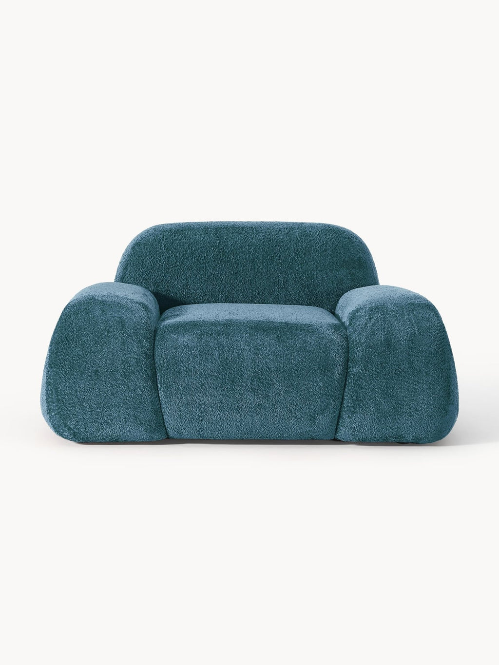Wolke Lounge Chair in Teddy Bouclé — Petrol