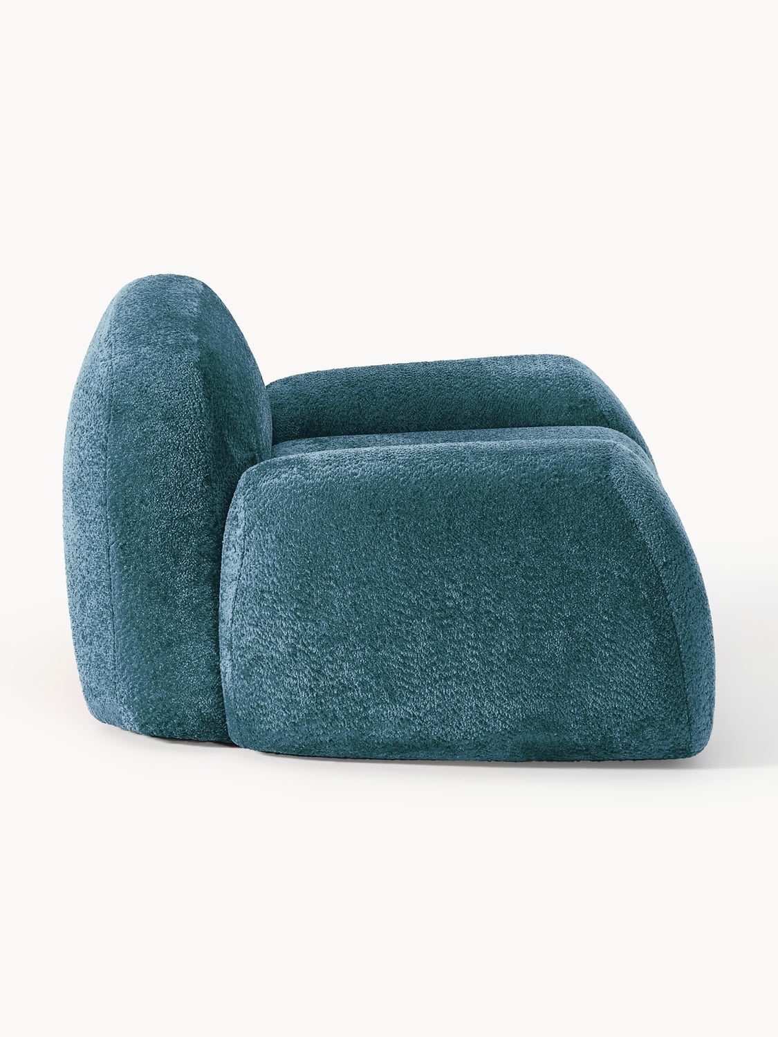 Wolke Lounge Chair in Teddy Bouclé — Petrol