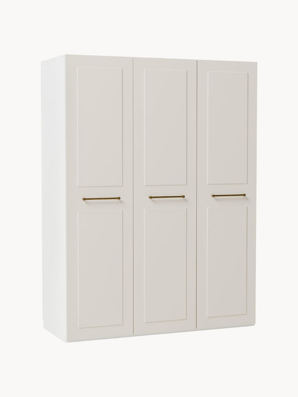 Charlotte Modular Hinged-Door Wardrobe, 150 cm Width, in various sizes — Light Grey