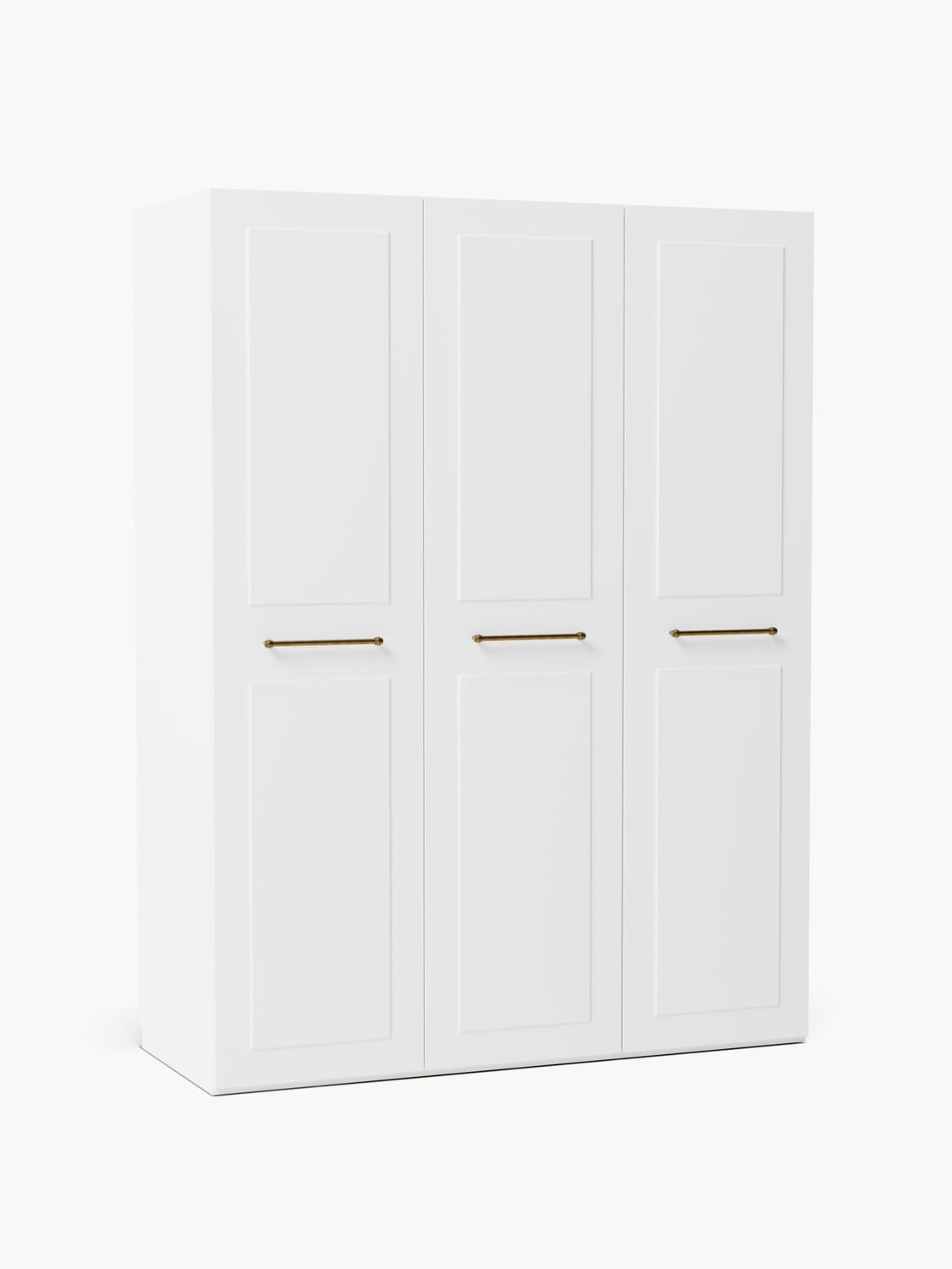 Charlotte Modular Hinged-Door Wardrobe, 150 cm Width, in various sizes — Off-White