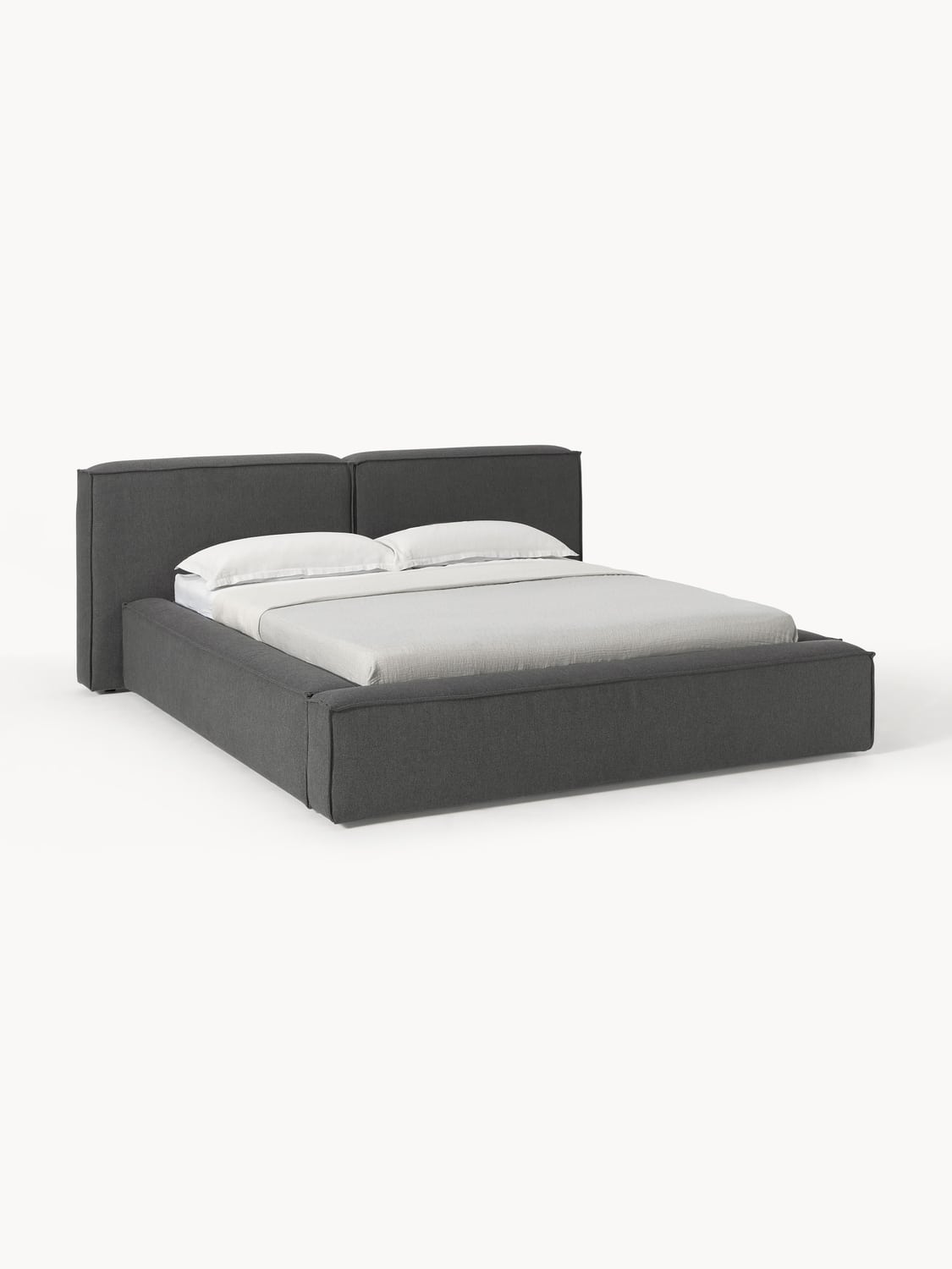 Lennon Upholstered Bed — Taupe