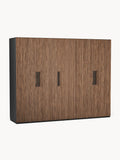 Simone Modular Hinged-Door Wardrobe, 250 cm Width, in various sizes — Olive
