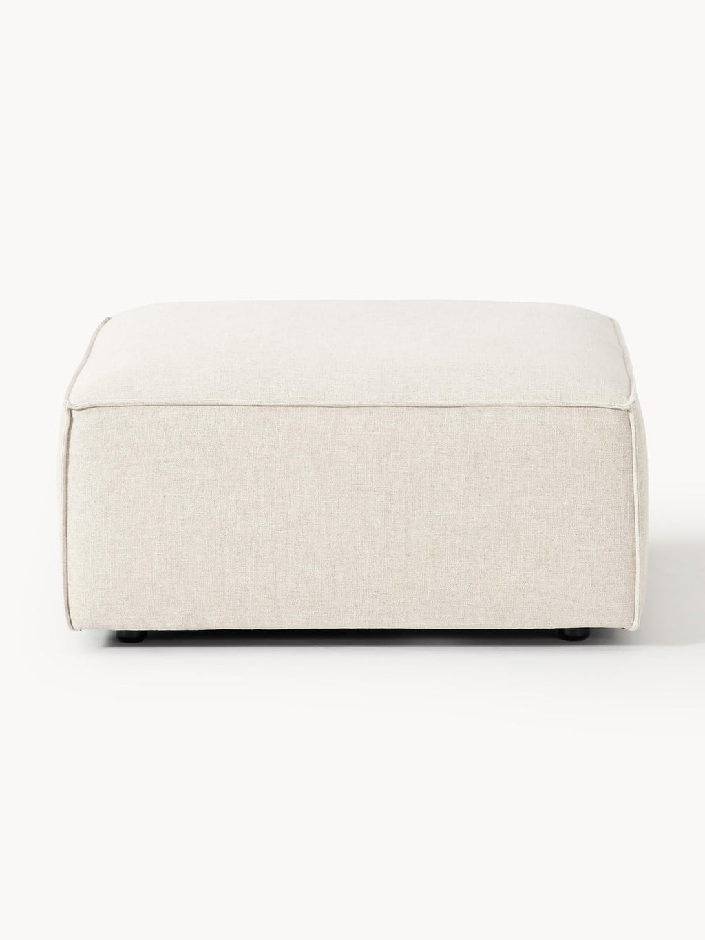 Lennon Sofa Ottoman in Linen Blend — Off-White