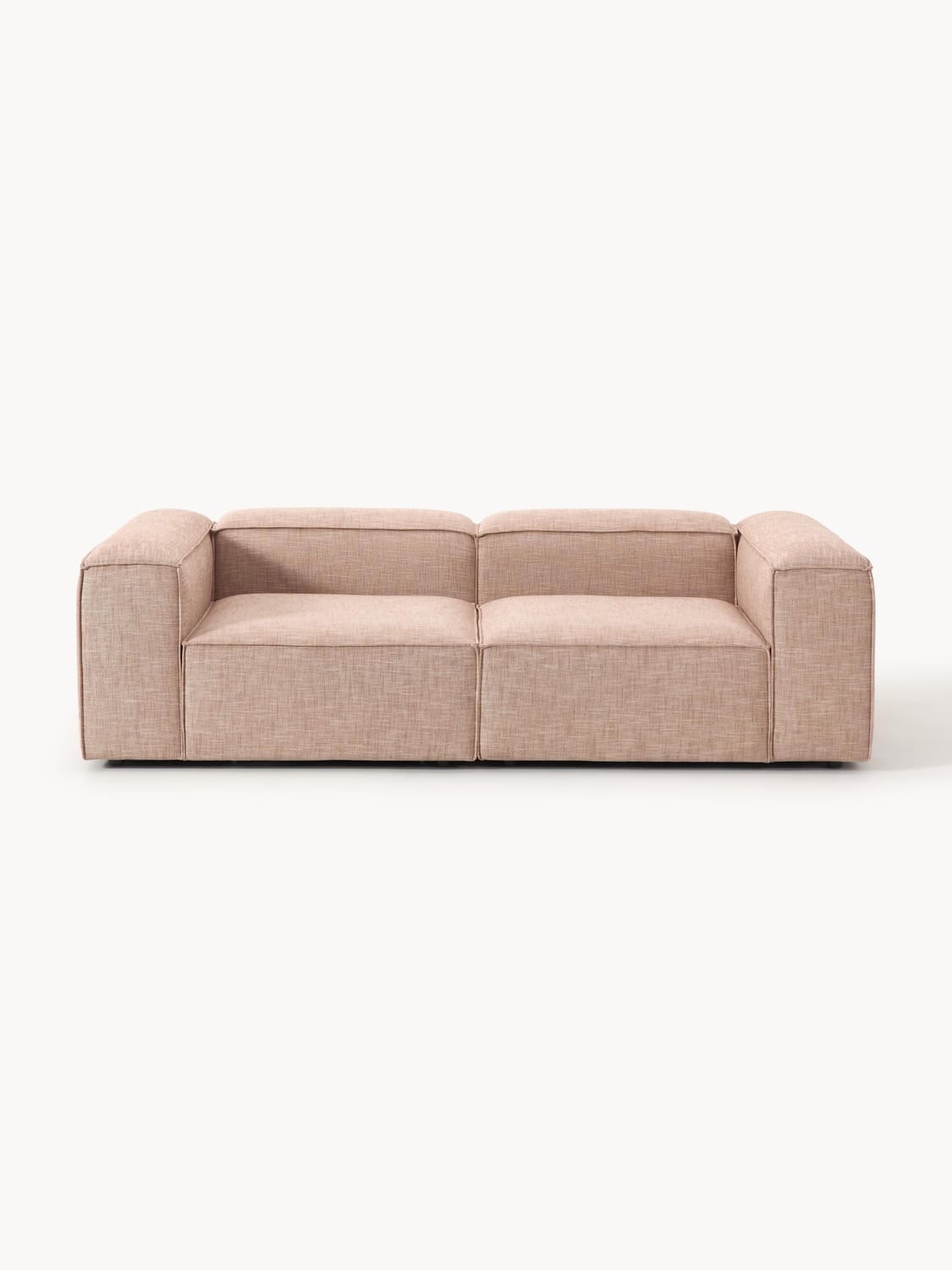 Lennon Modular Sofa (3-seater) in Linen Blend — Pink