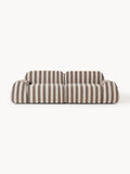 Wolke Modular Striped Sofa (3-seater) — Warm Grey