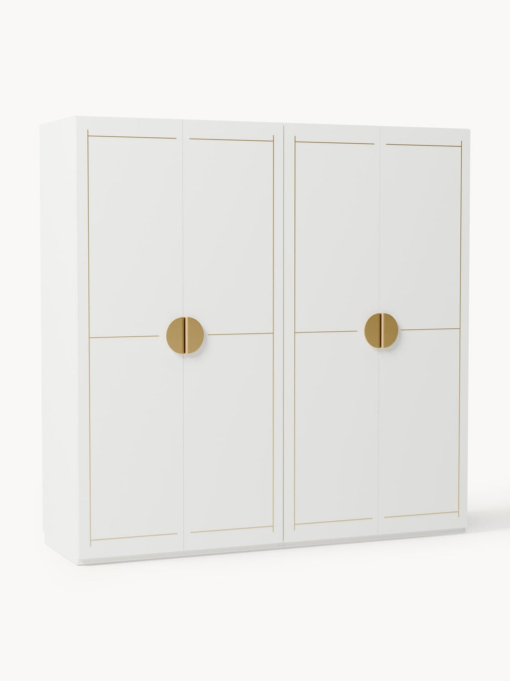 Denise Modular Hinged-Door Wardrobe, 200 cm Width, in various sizes