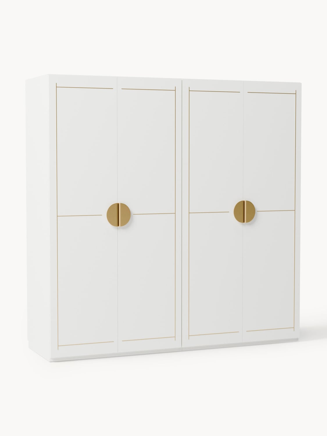 Denise Modular Hinged-Door Wardrobe, 200 cm Width, in various sizes