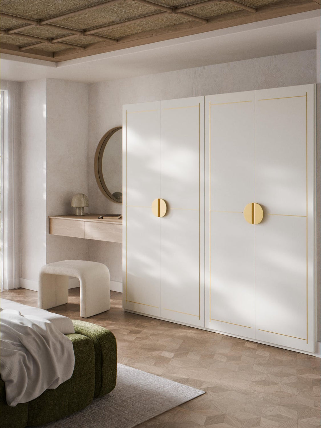 Denise Modular Hinged-Door Wardrobe, 200 cm Width, in various sizes