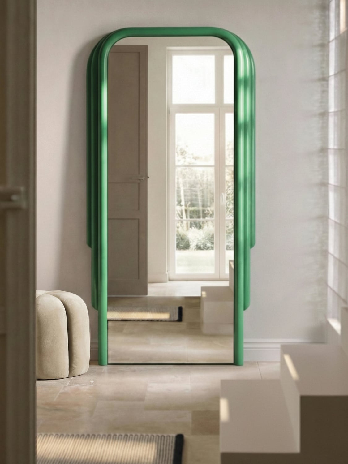 Lina Large Full-Length Mirror — Light Grey