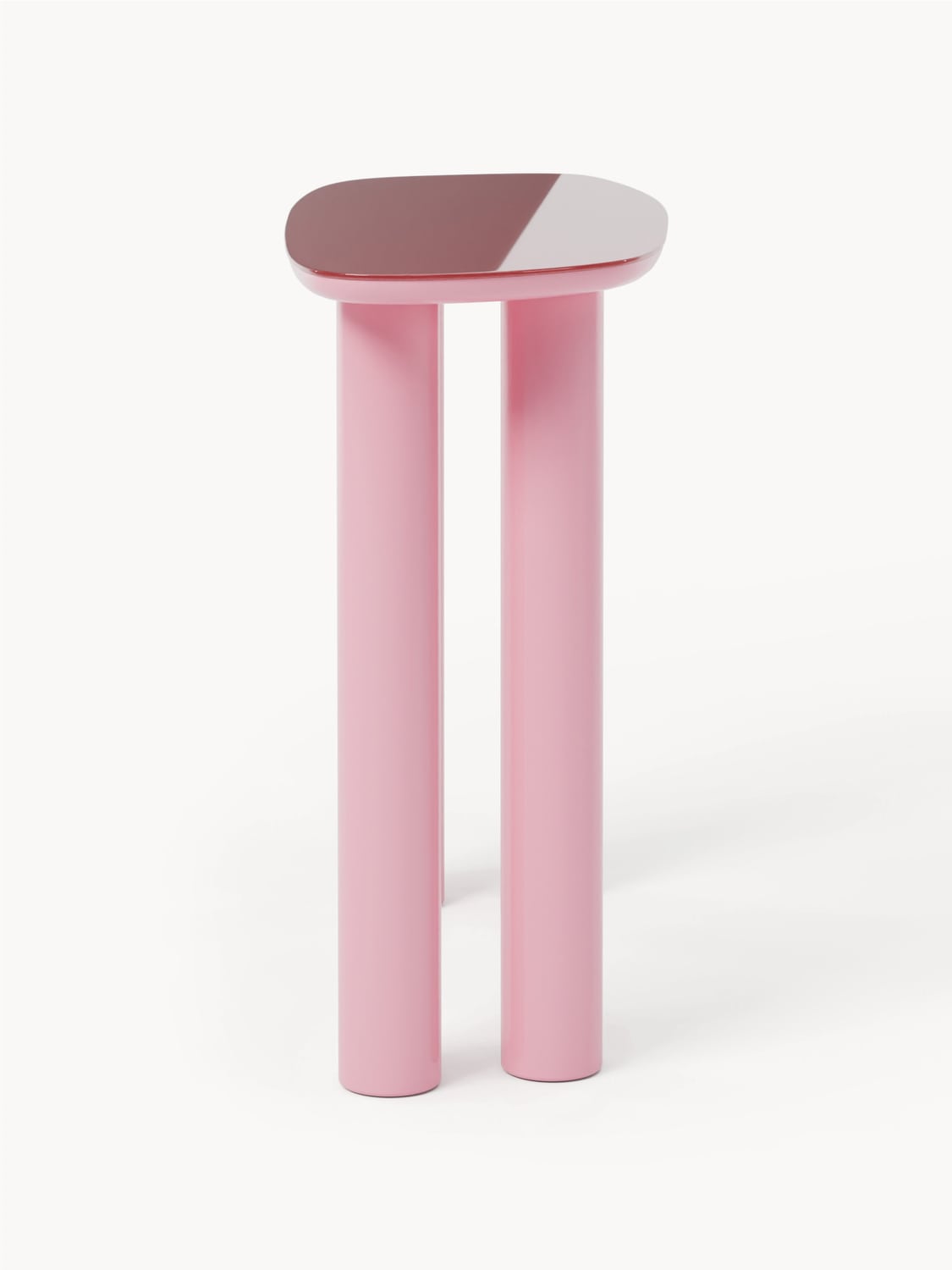 Beni Console Table with Glass Top — Blush