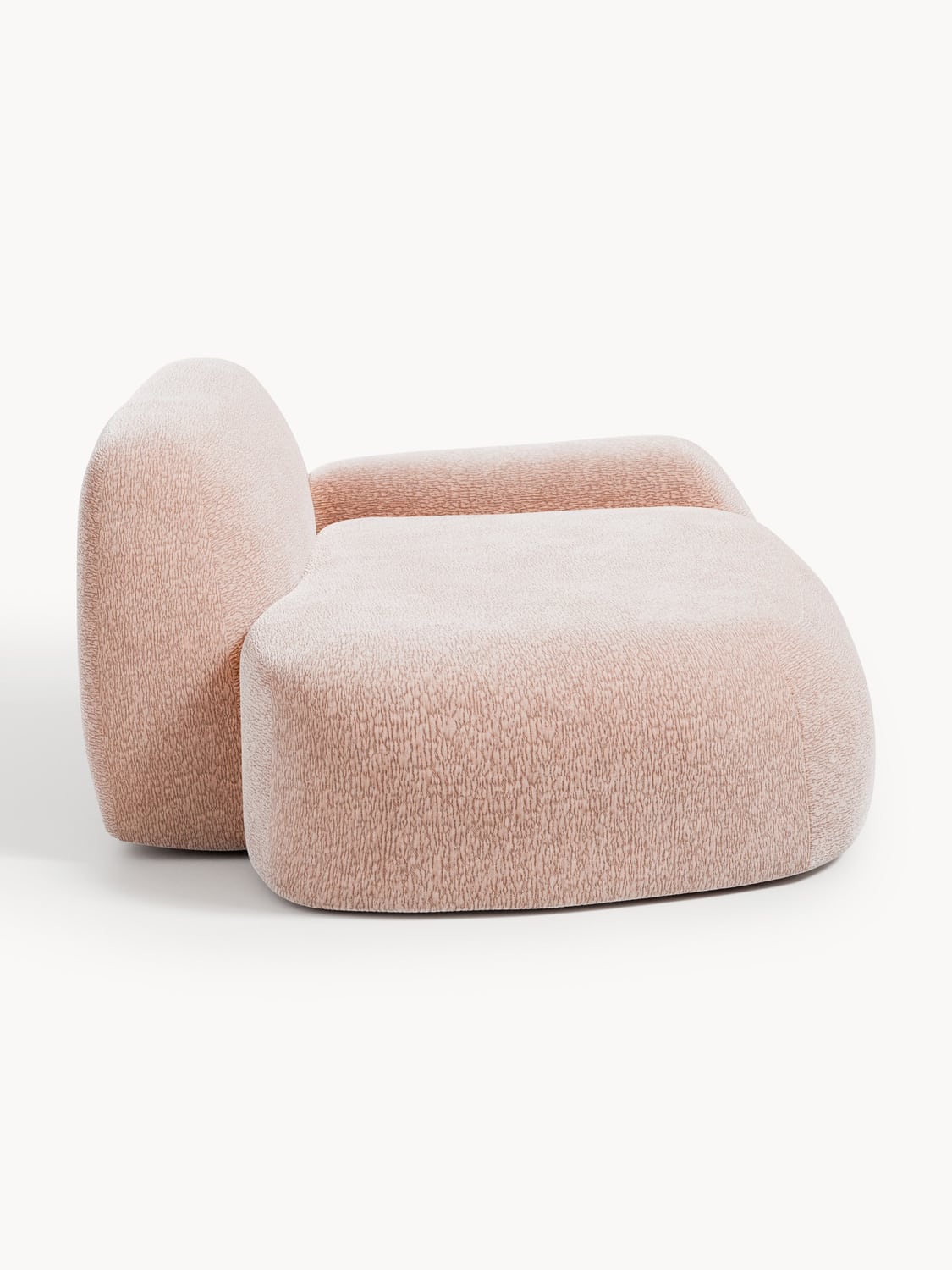 Wolke Sofa (2-seater) with Chaise Longue — Rose