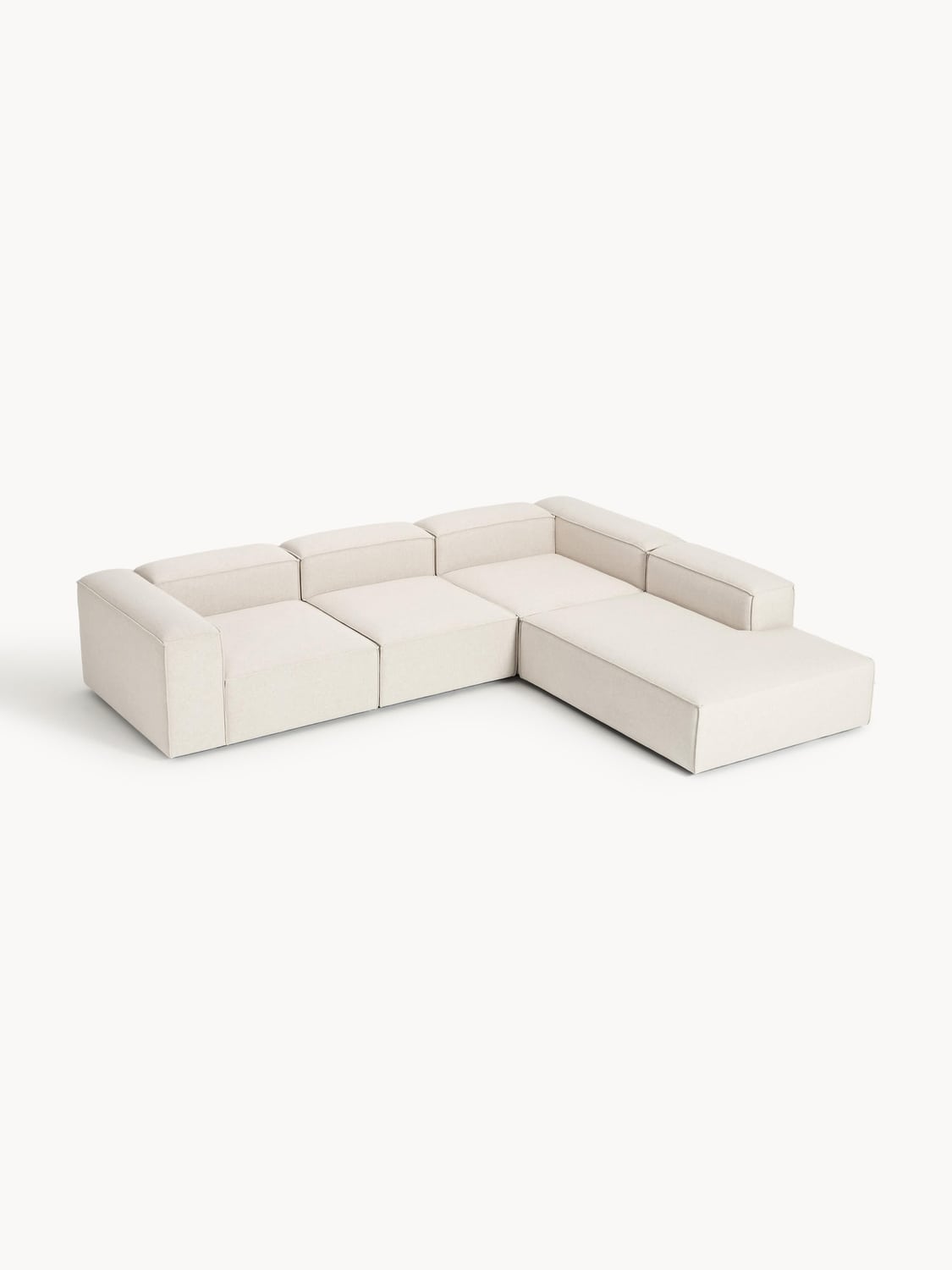 Lennon Modular XL Corner Sofa (4-seater) in Linen Blend — Off-White