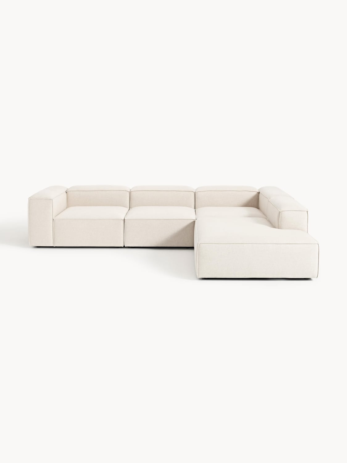 Lennon Modular XL Corner Sofa (4-seater) in Linen Blend — Off-White