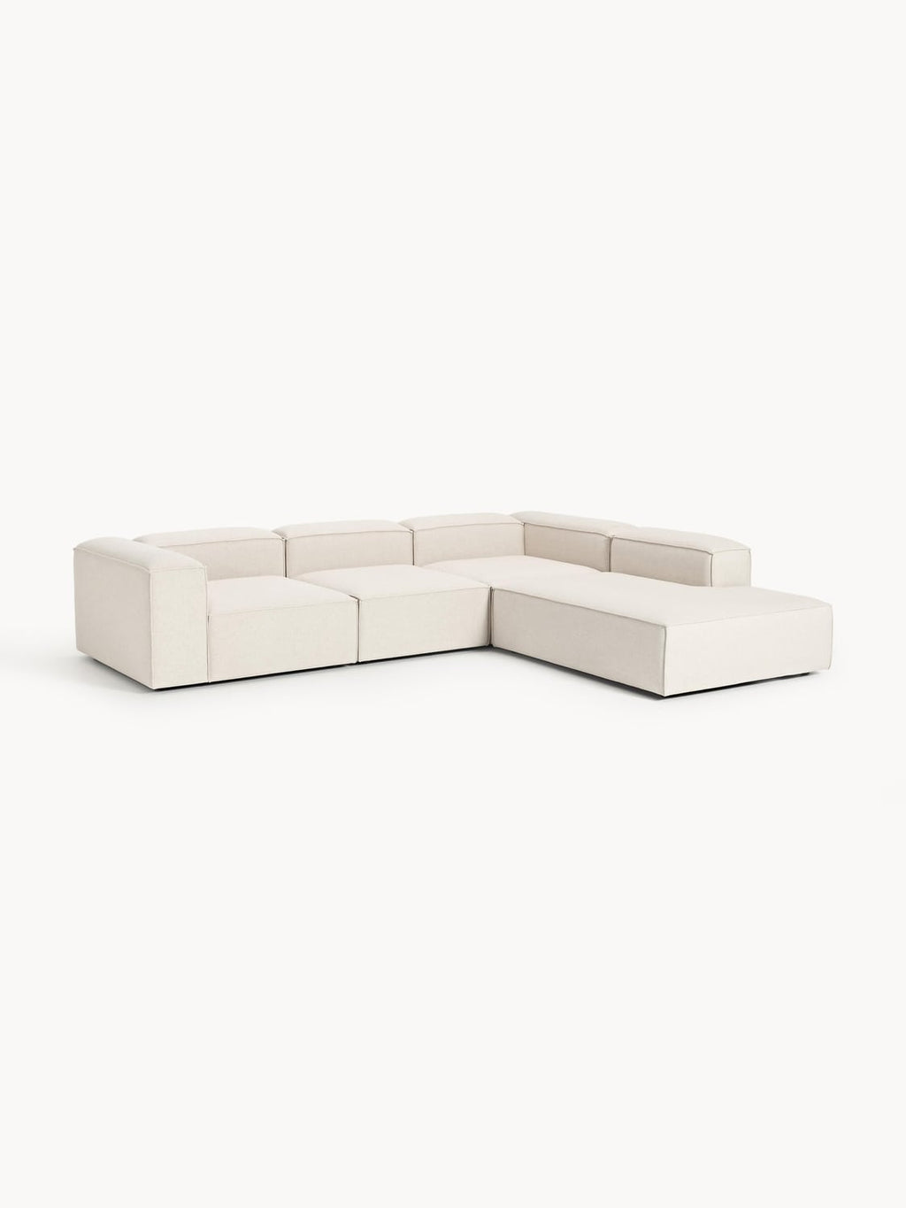 Lennon Modular XL Corner Sofa (4-seater) in Linen Blend — Off-White