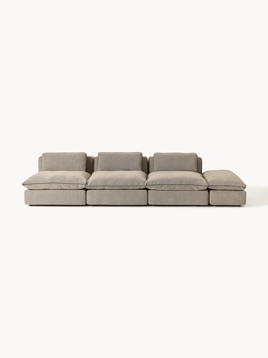 Felix Modular XL Sofa (3-seater) with Ottoman — Warm Grey