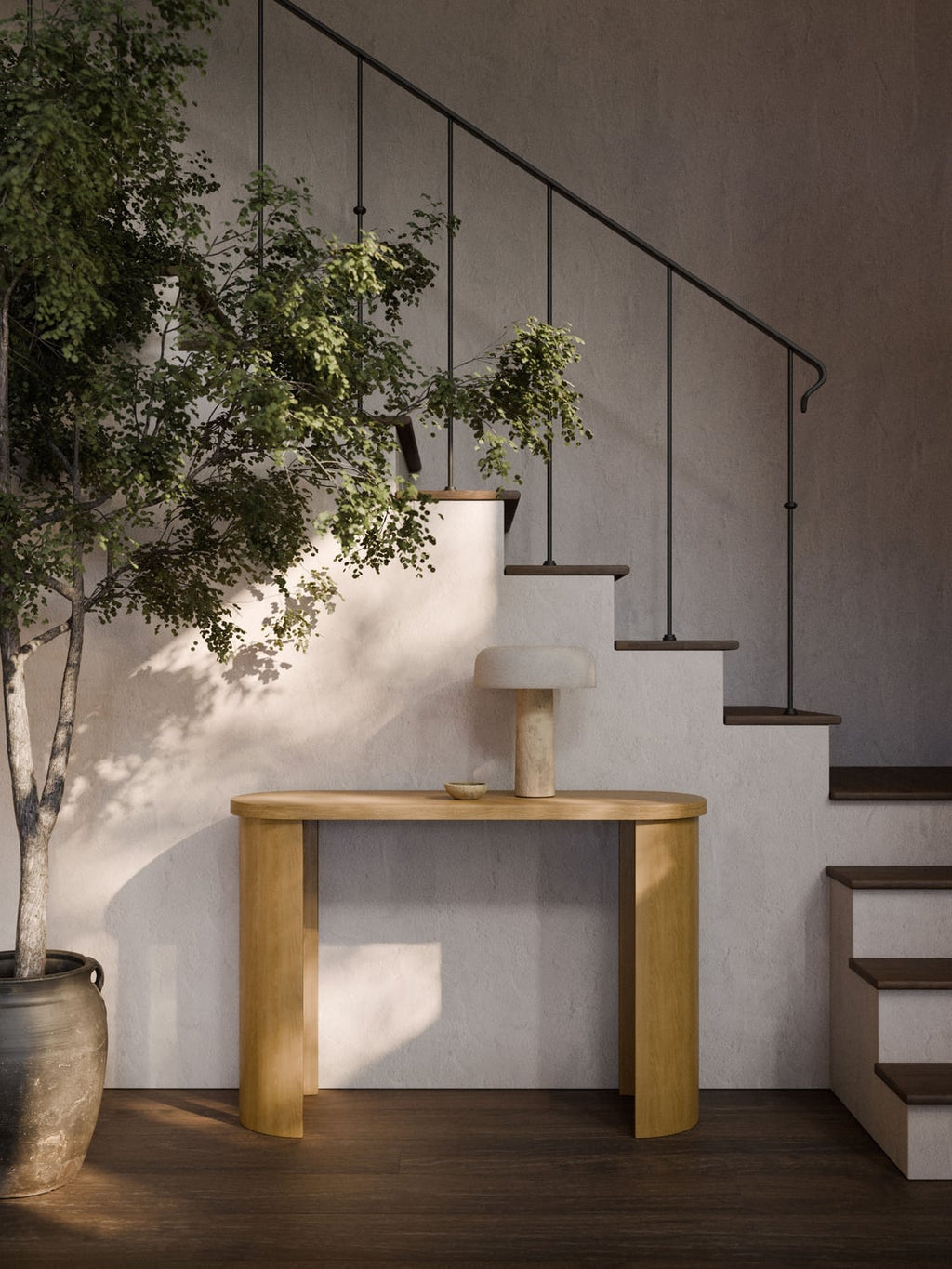 Inola Wood-Console Table — Off-White