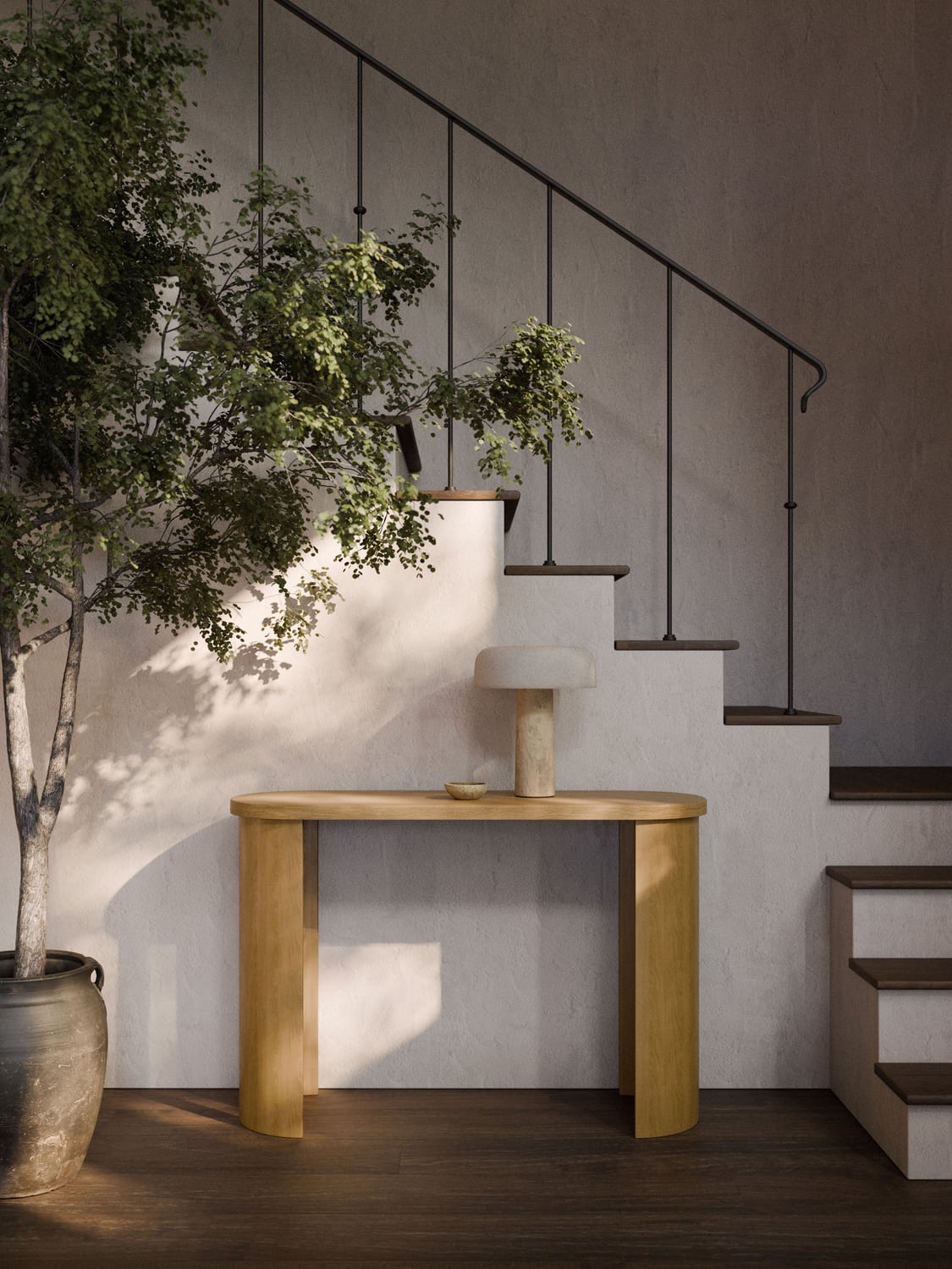 Inola Wood-Console Table — Off-White