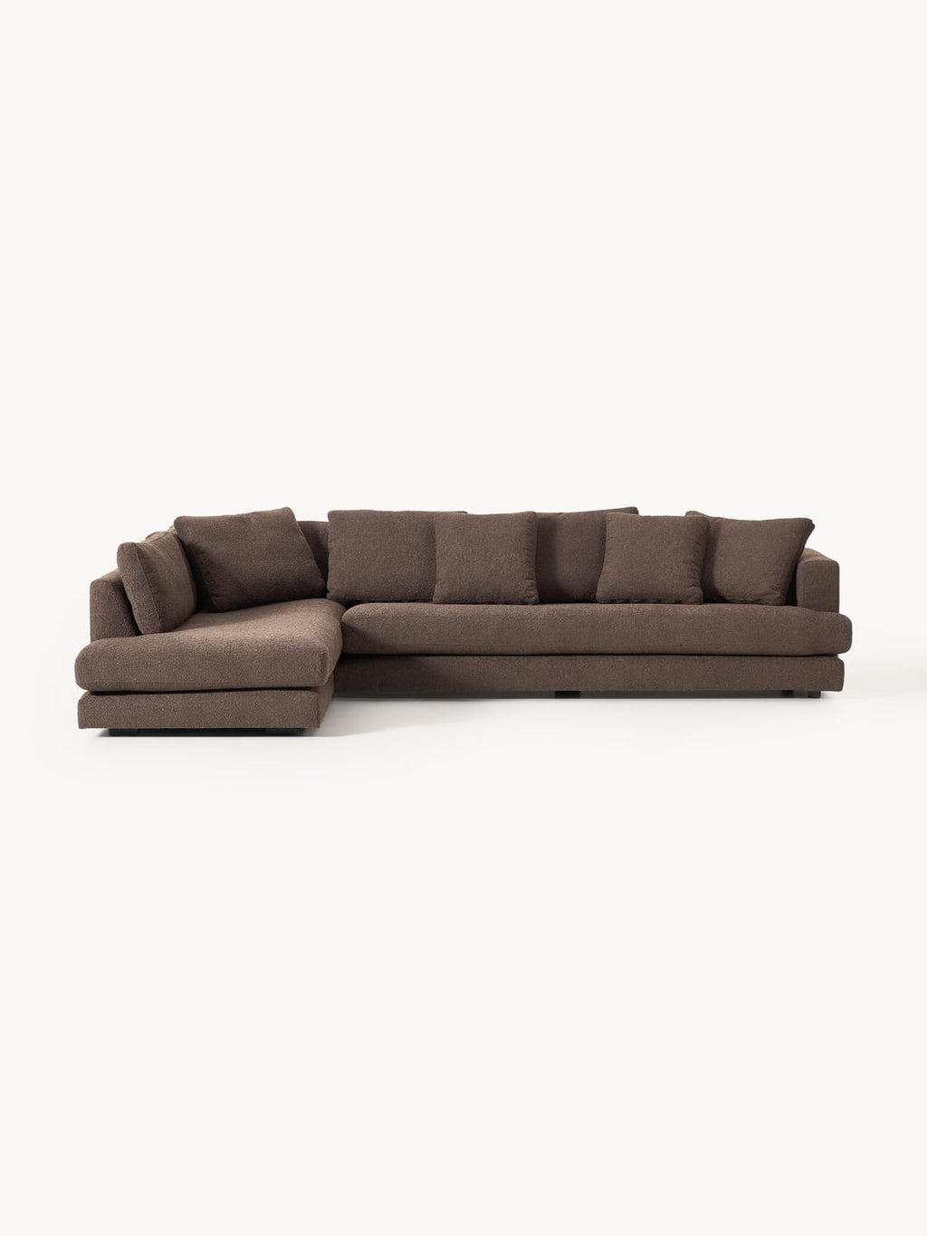 Tribeca XL Bouclé Corner Sofa — Brown