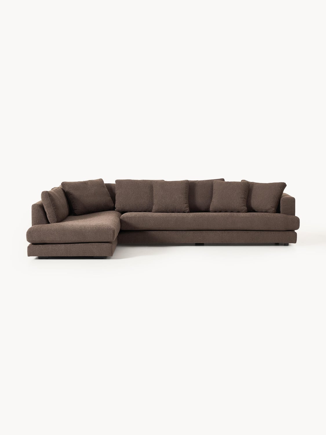 Tribeca XL Bouclé Corner Sofa — Brown