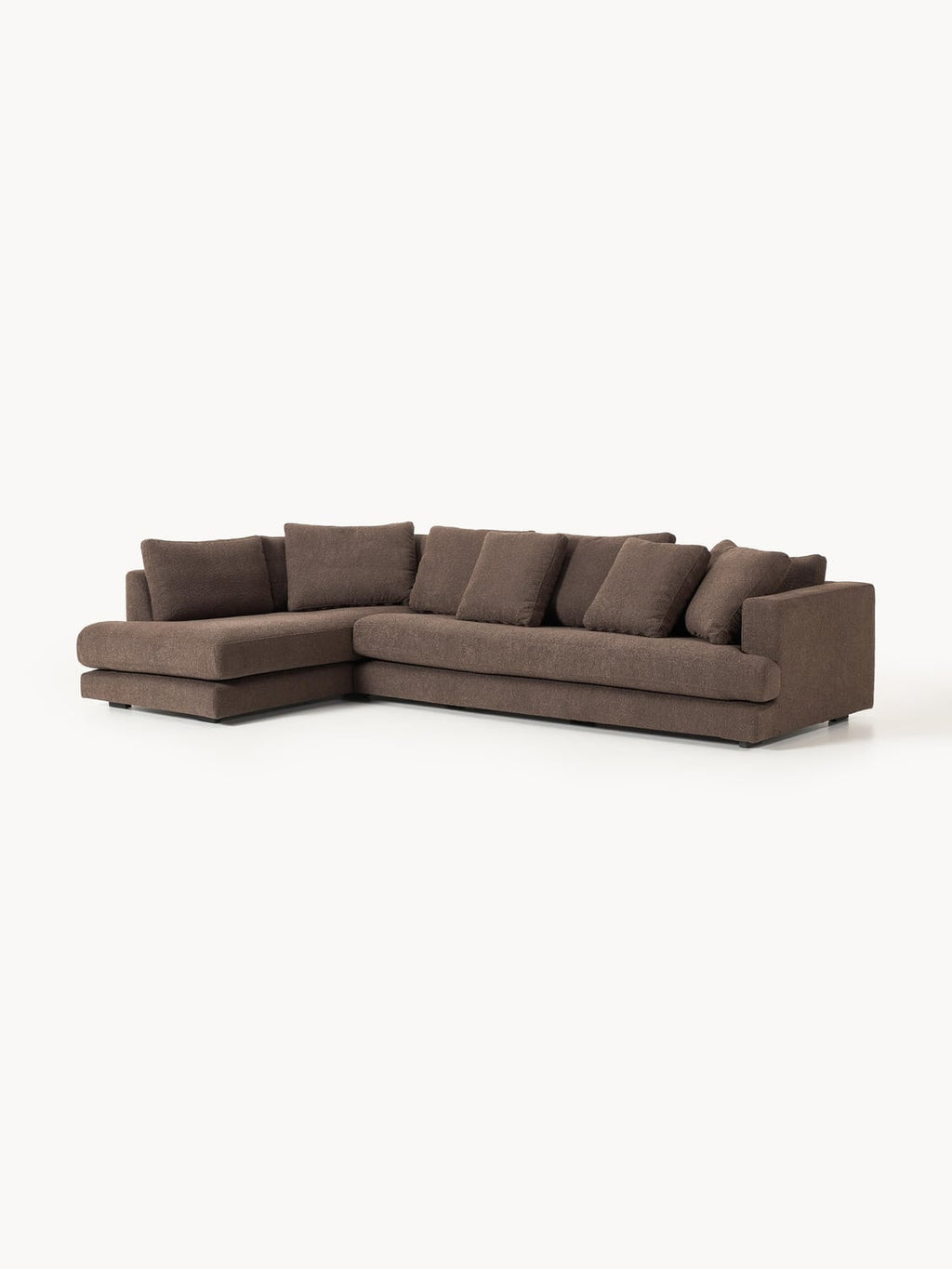 Tribeca XL Bouclé Corner Sofa — Brown