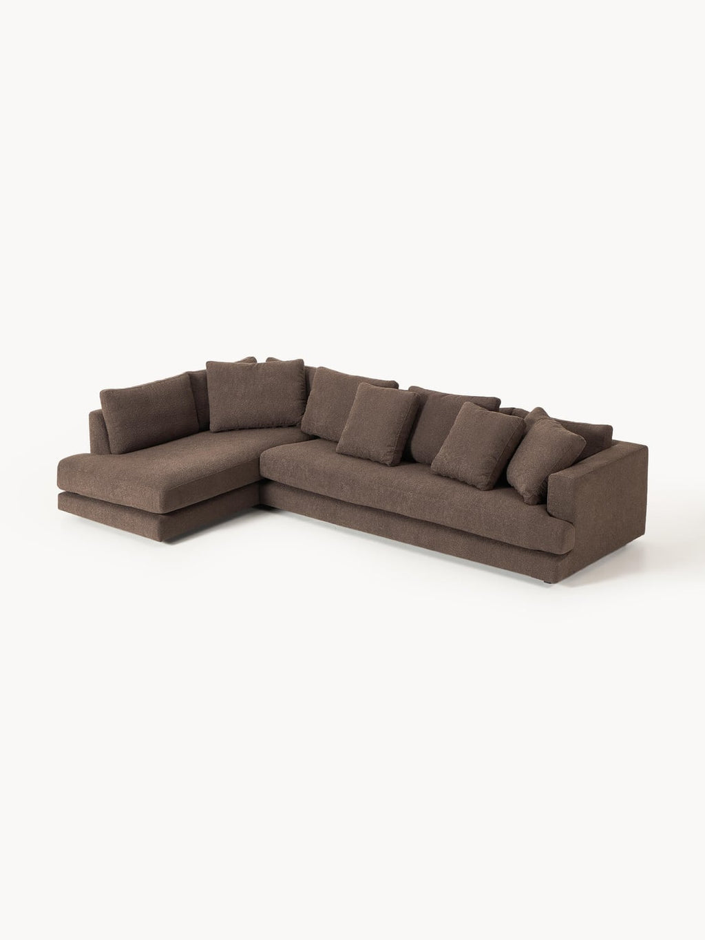Tribeca XL Bouclé Corner Sofa — Brown