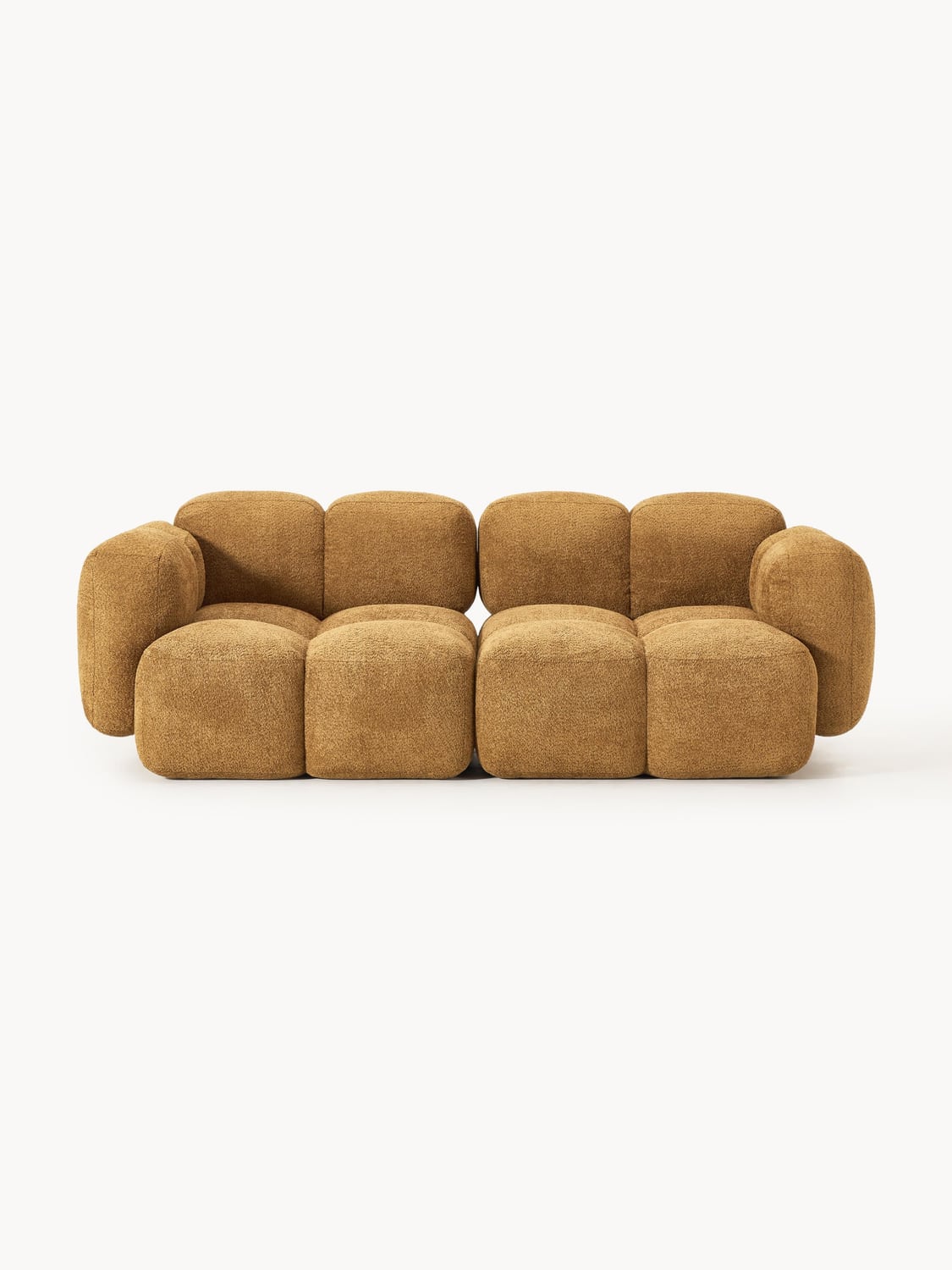 Tayla Modular Sofa (3-seater) in Teddy Bouclé — Ochre