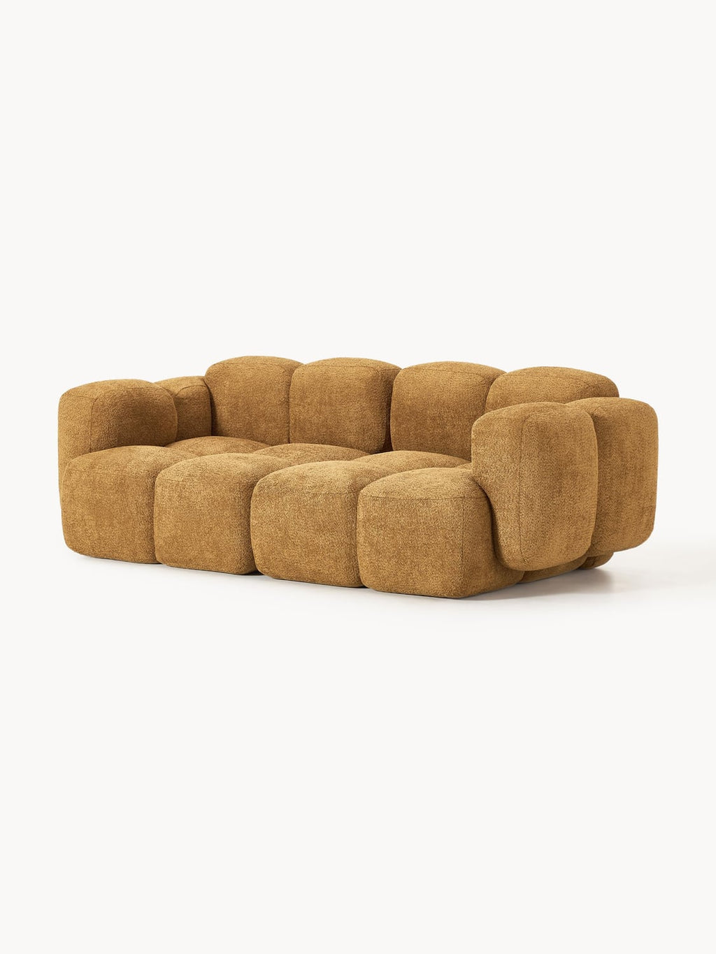 Tayla Modular Sofa (3-seater) in Teddy Bouclé — Ochre
