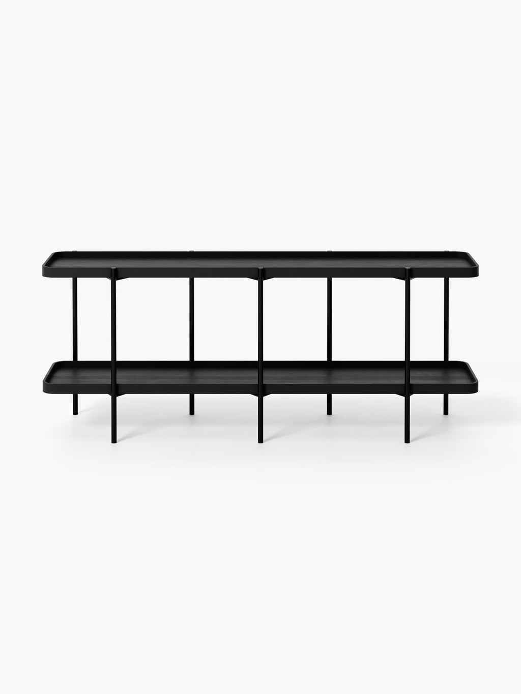 Renee Low Wooden Shelving Unit — Mushroom