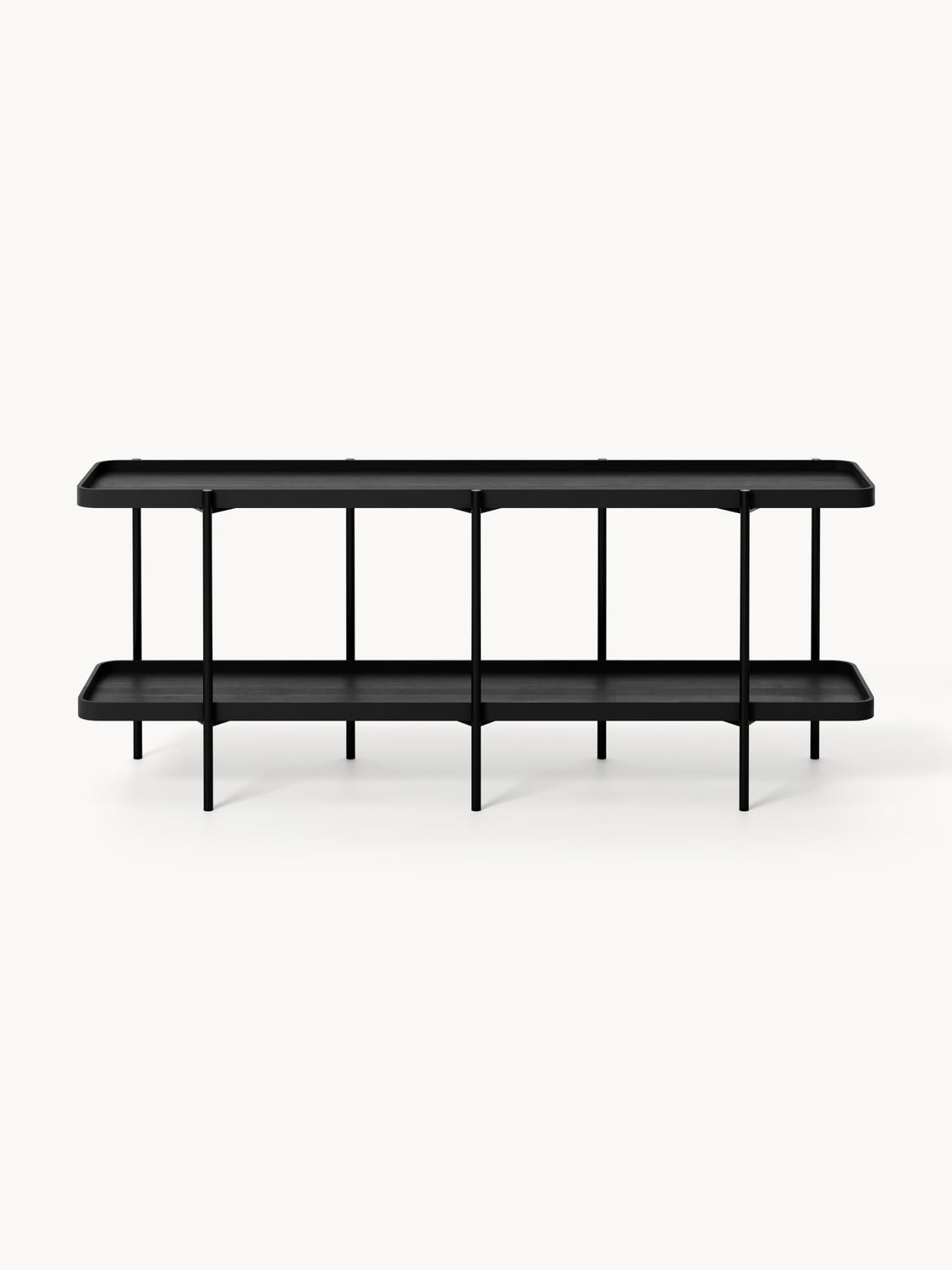 Renee Low Wooden Shelving Unit — Mushroom