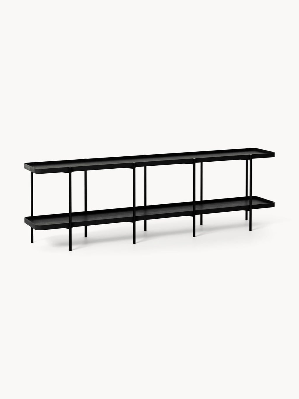 Renee Low Wooden Shelving Unit — Clay