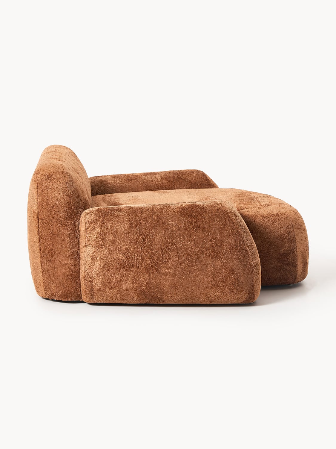Wolke XL Lounge Chair in Teddy Bouclé — Terracotta
