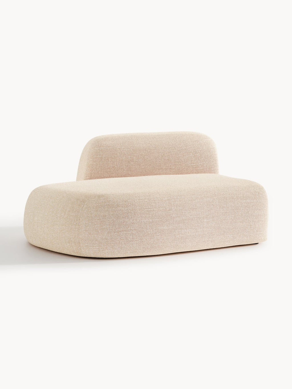 Wolke Bouclé-Chaise-Module — Rose