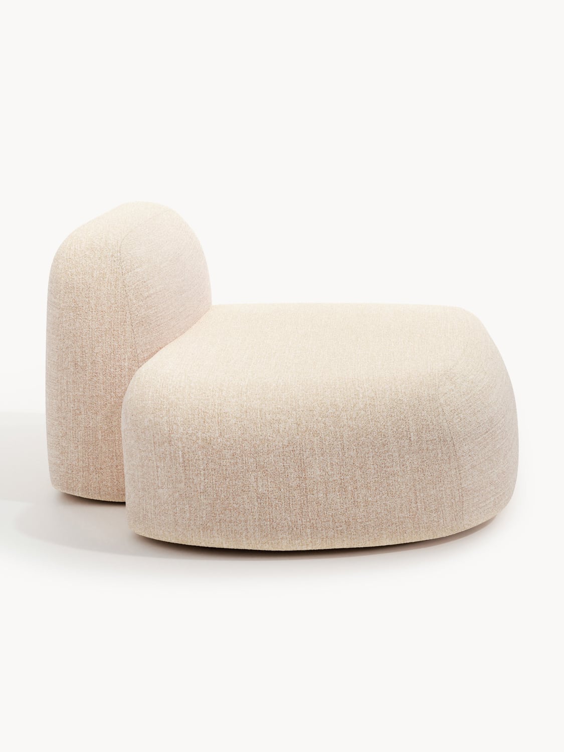 Wolke Bouclé-Chaise-Module — Rose
