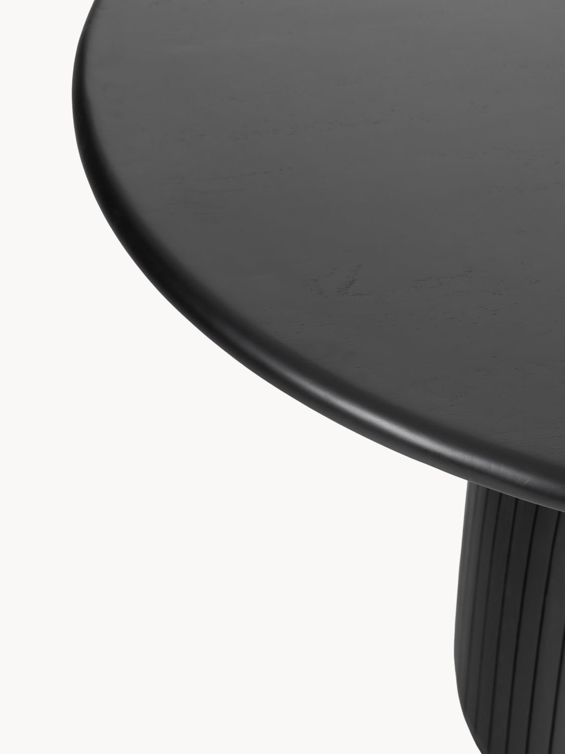 Nelly Round Dining Table with Fluted Structure, in various sizes — Charcoal