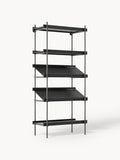 Rio Tall Shelving Unit with Sloped Shelves — Dark Grey