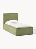 Dream Corduroy-Single Bed with Storage — Sage