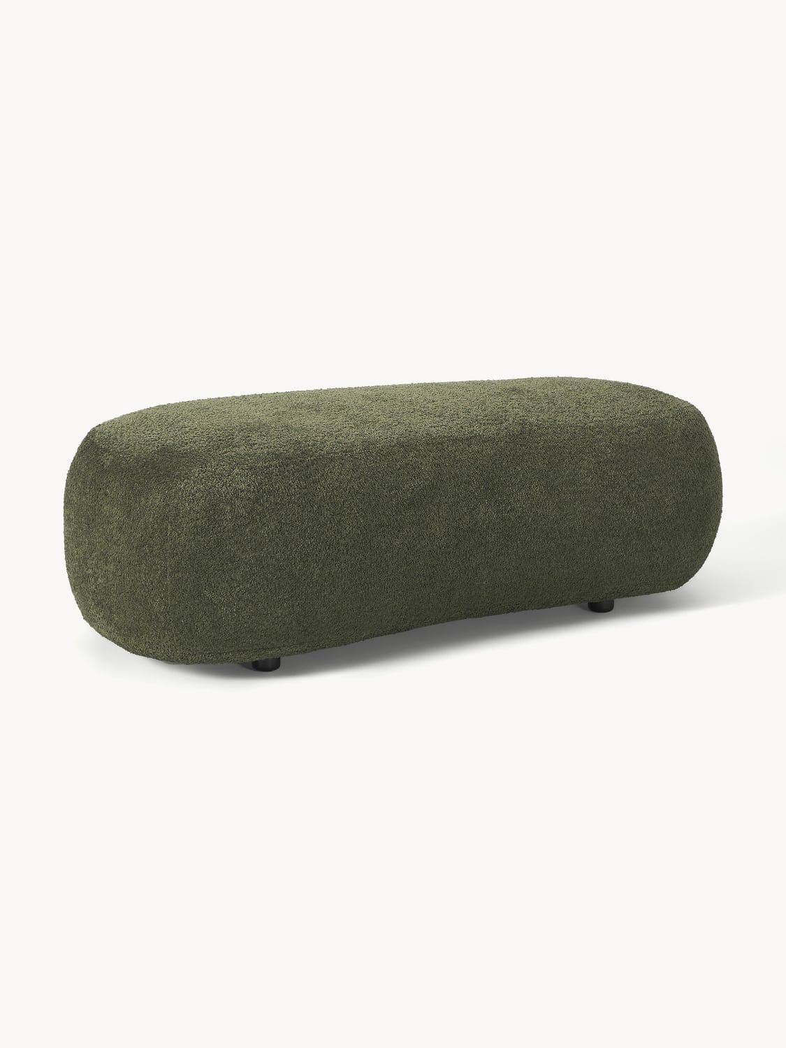 Alba XL-Ottoman in Teddy Bouclé — Green