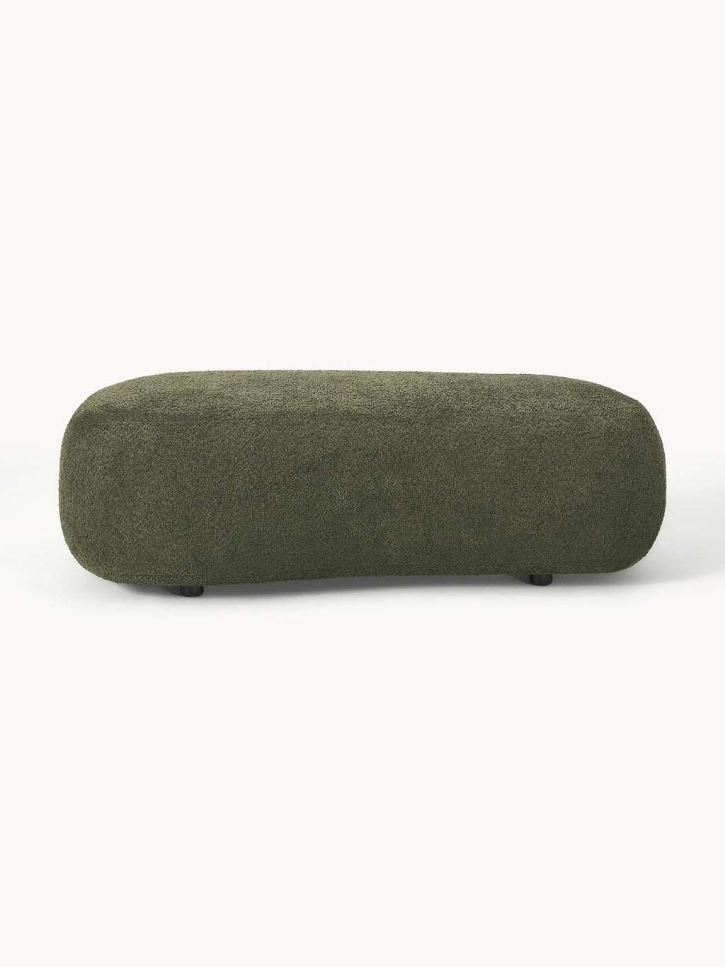 Alba XL-Ottoman in Teddy Bouclé — Green