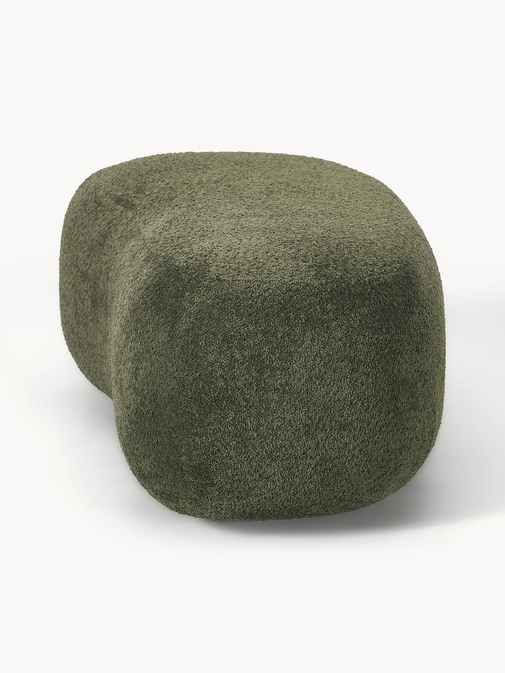 Alba XL-Ottoman in Teddy Bouclé — Green
