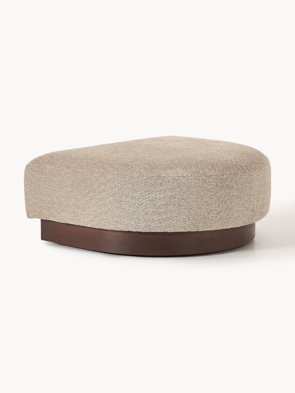 Natalie Sofa Ottoman in Teddy Bouclé — Warm Grey