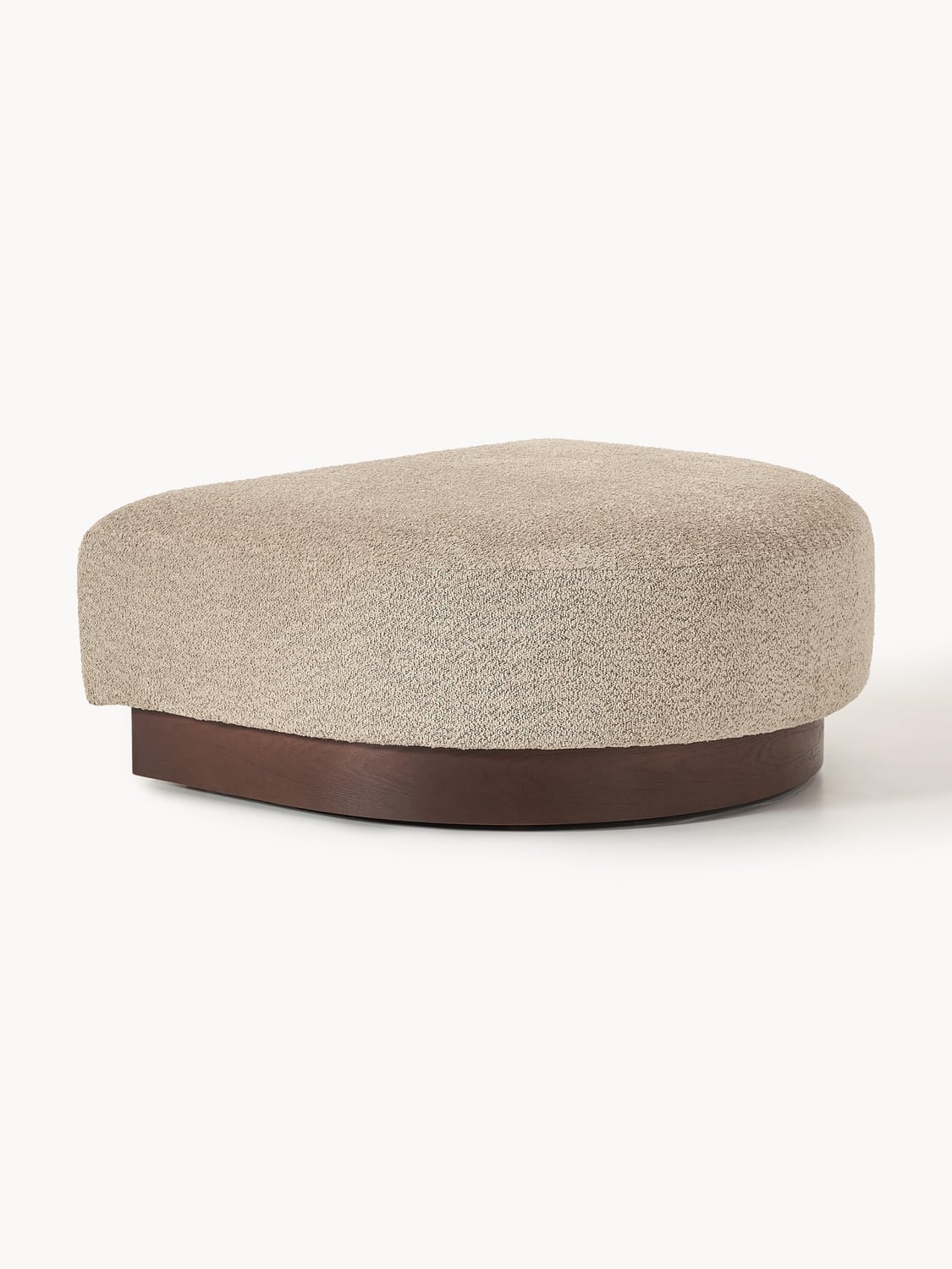 Natalie Sofa Ottoman in Teddy Bouclé — Warm Grey