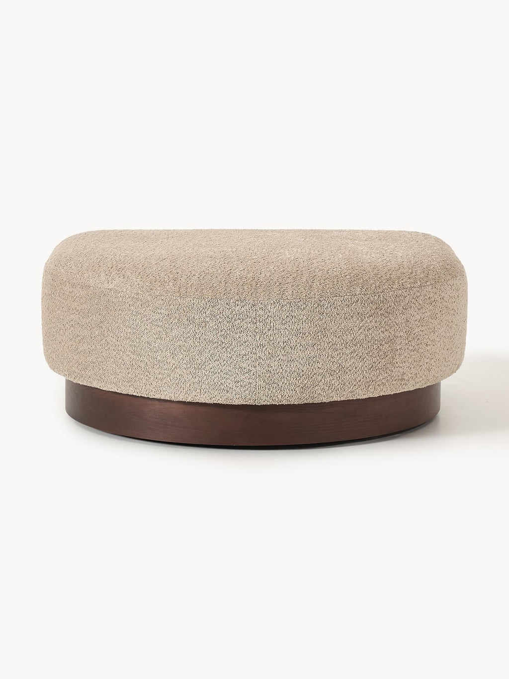 Natalie Sofa Ottoman in Teddy Bouclé — Warm Grey