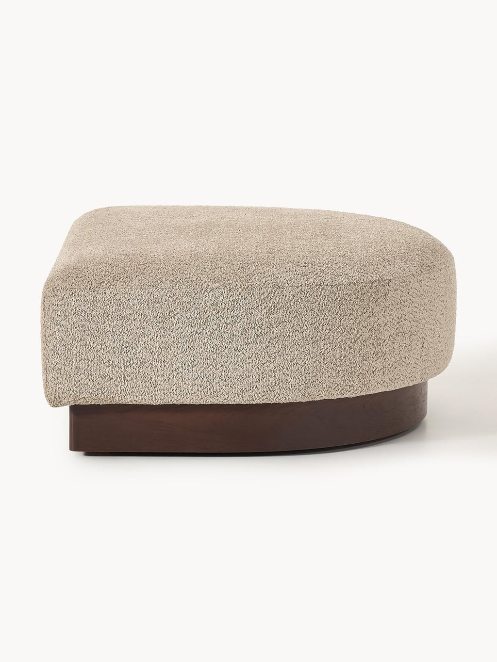 Natalie Sofa Ottoman in Teddy Bouclé — Warm Grey