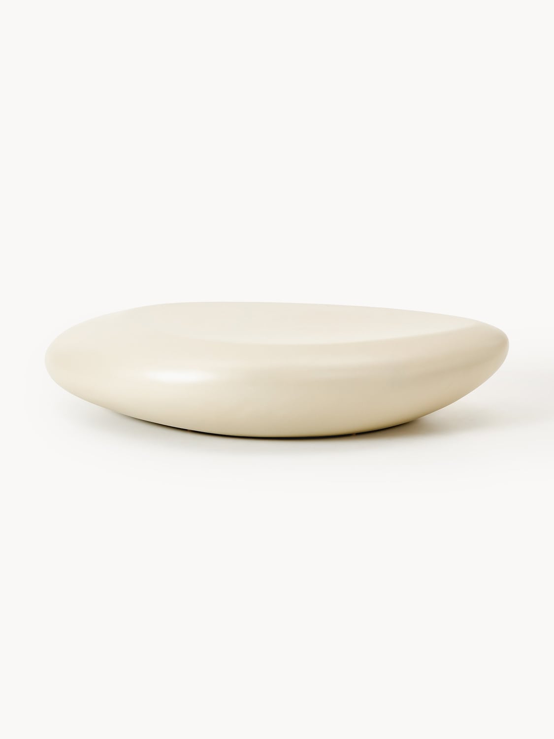 Pietra Large Coffee Table in Organic Form, B 135 cm — Chocolate