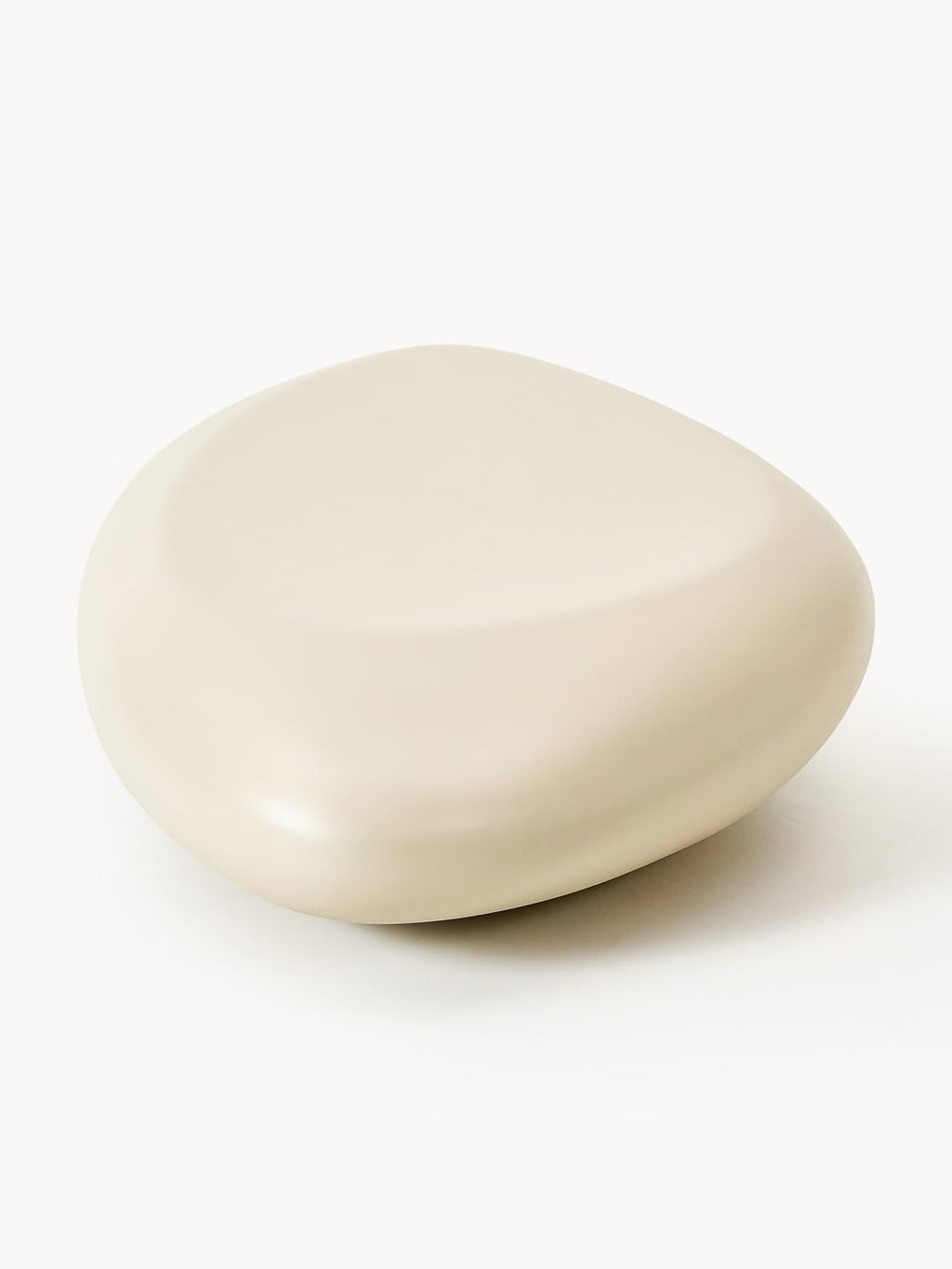 Pietra Large Coffee Table in Organic Form, B 135 cm — Chocolate